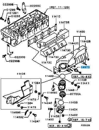 MITSUBISHI MONTERO V68W V78W Genuine Boost Sensor Filter ME191373 OEM