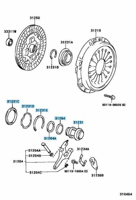 TOYOTA SUPRA JZA80 MK4 Genuine V160 Clutch Release Hub Bearing Spring Washer OEM