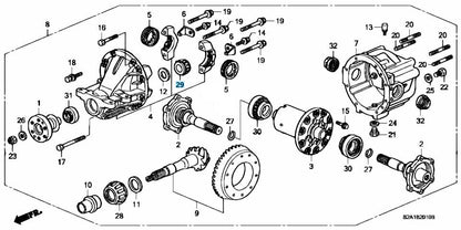 HONDA S2000 AP1 AP2 00-09 Genuine Rear Differential Pinion Bearing F20C F22C OEM