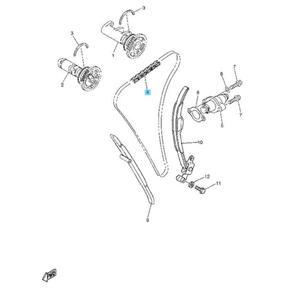 YAMAHA YZ450F '03-09 '20-23 Genuine Cam Chain(98Xrh2010-118M) 94591-57118-00 OEM
