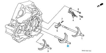 HONDA CR-X DEL SOL EG2 94-97 Genuine Gearshift (3-4) Fork 24210-P80-V00 OEM