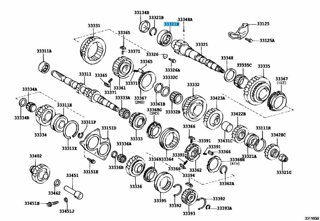 TOYOTA MR2 SPYDER ZZW30 00-05 Genuine Output Shaft Front Bearing 90365-33006 OEM