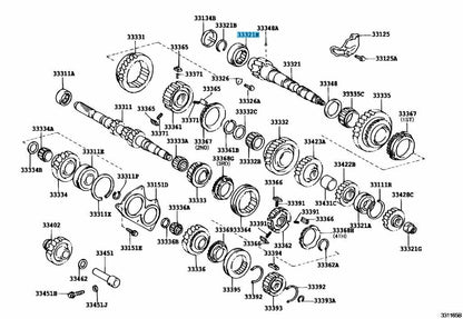 TOYOTA MR2 SPYDER ZZW30 00-05 Genuine Output Shaft Front Bearing 90365-33006 OEM