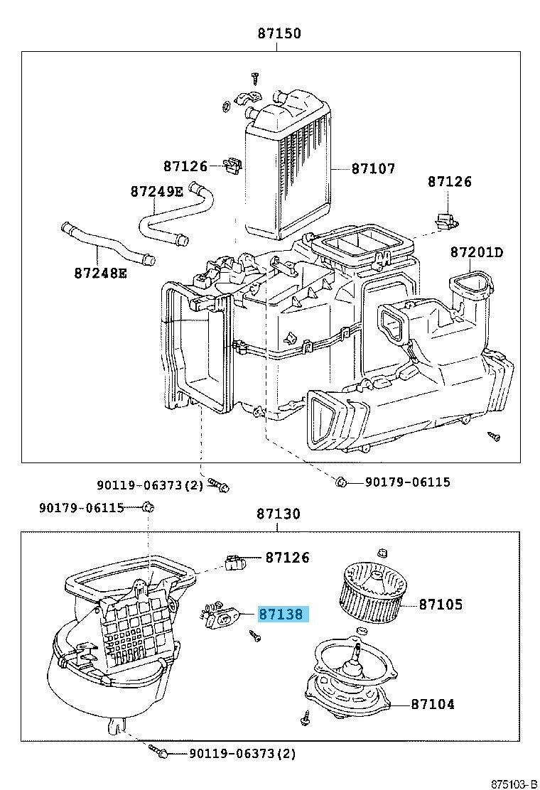 TOYOTA LAND CRUISER BJ70 85-86 Genuine Heater Blower Resistor 87138-90K00 OEM