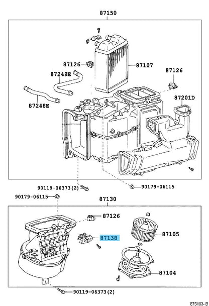 TOYOTA LAND CRUISER BJ70 85-86 Genuine Heater Blower Resistor 87138-90K00 OEM