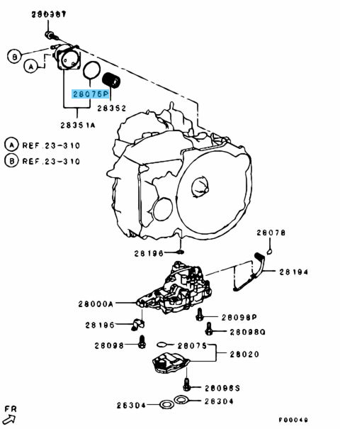 MITSUBISHI LANCER CY4A Genuine A/T Valve Body O-Ring 2920A096 OEM