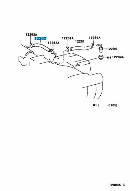 LEXUS GS300 GS400 GS430 JZS160 98-05 Genuine Hose Ventilation No.2 12262-46050