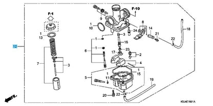 HONDA CRF100F 2004-2005 Genuine Carburetor Assy 16100-KN4-A62 OEM