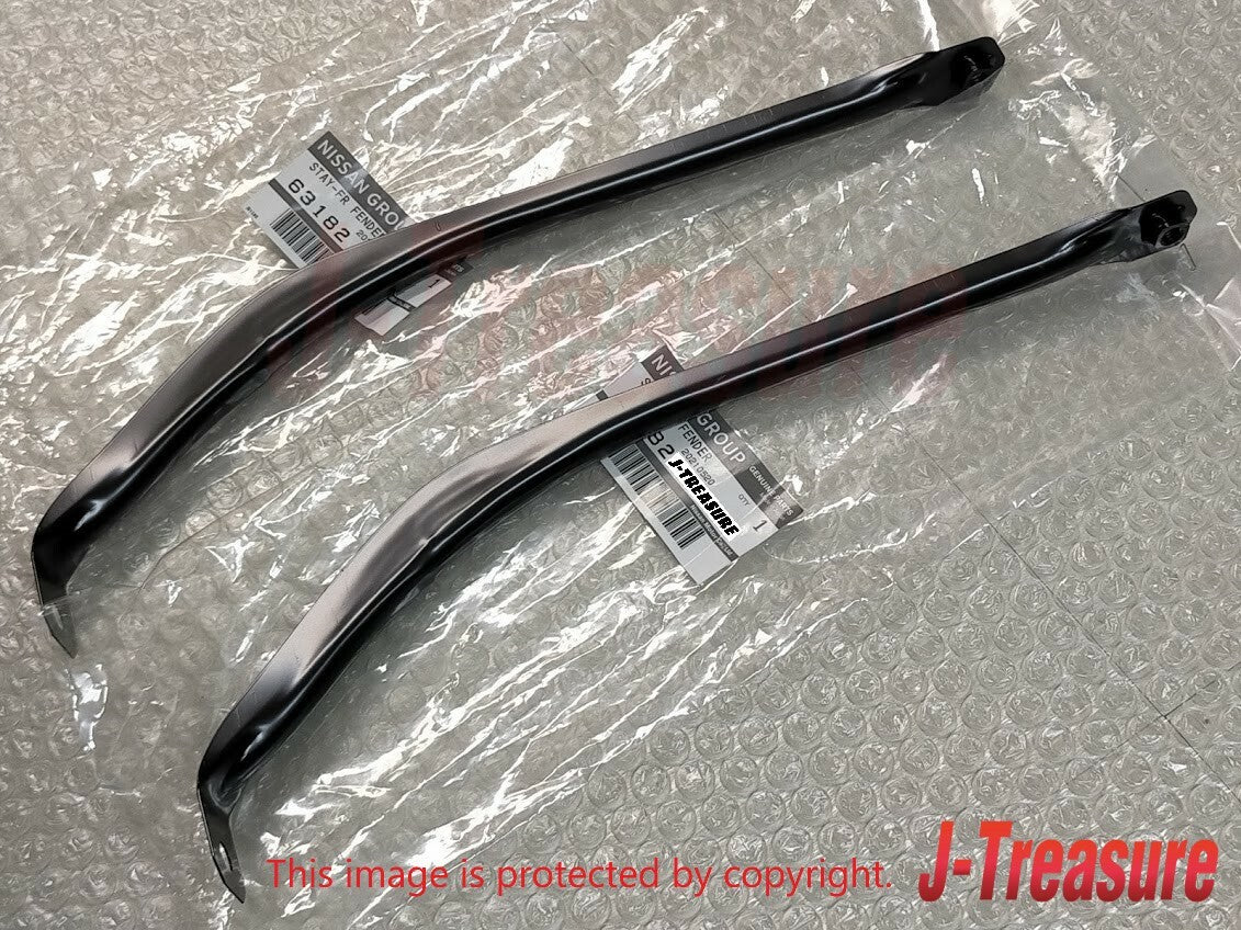 NISSAN 180SX 240SX RPS13 Genuine Front Fender Stay Bracket 2 Set 63182-60F00 OEM