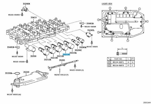 TOYOTA LEXUS Genuine Automatic Transmission Control Solenoid Valve SL1 OEM