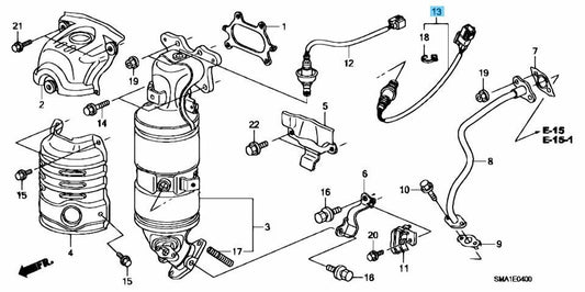 HONDA CR-V RM1 STEP WGN SPADA RK5 Genuine R20A Oxygen Sensor 36532-RWP-004 OEM