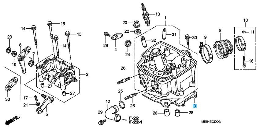 HONDA CRF450R 2002-2006 Genuine Cylinder Head Gasket 12251-MEB-671 OEM