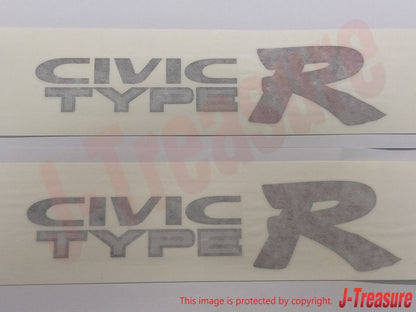 HONDA CIVIC TYPE-R EK9 Genuine Rear Side Fender Silver Decal Sticker x2 Set OEM