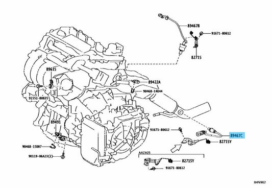 TOYOTA RAV4 AXAA5# 19-22 Genuine Air Fuel Ratio Oxygen Sensor 89467-42170 OEM