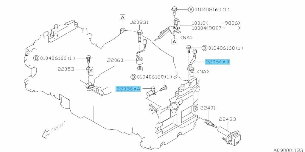 SUBARU IMPREZA WRX STi Genuine EJ20 EJ25 Camshaft Position Sensor & Bolt Set OEM