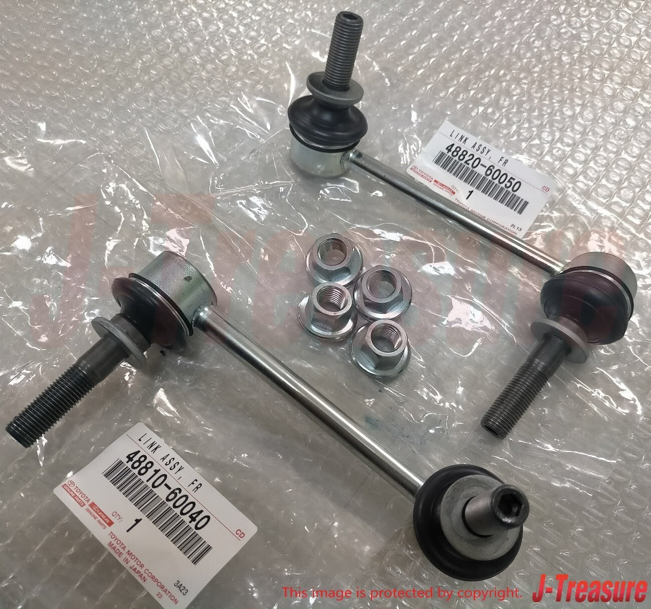 TOYOTA 4RUNNER FJ CRUISER PRADO GX470 Genuine Front Stabilizer Link Nut Set OEM
