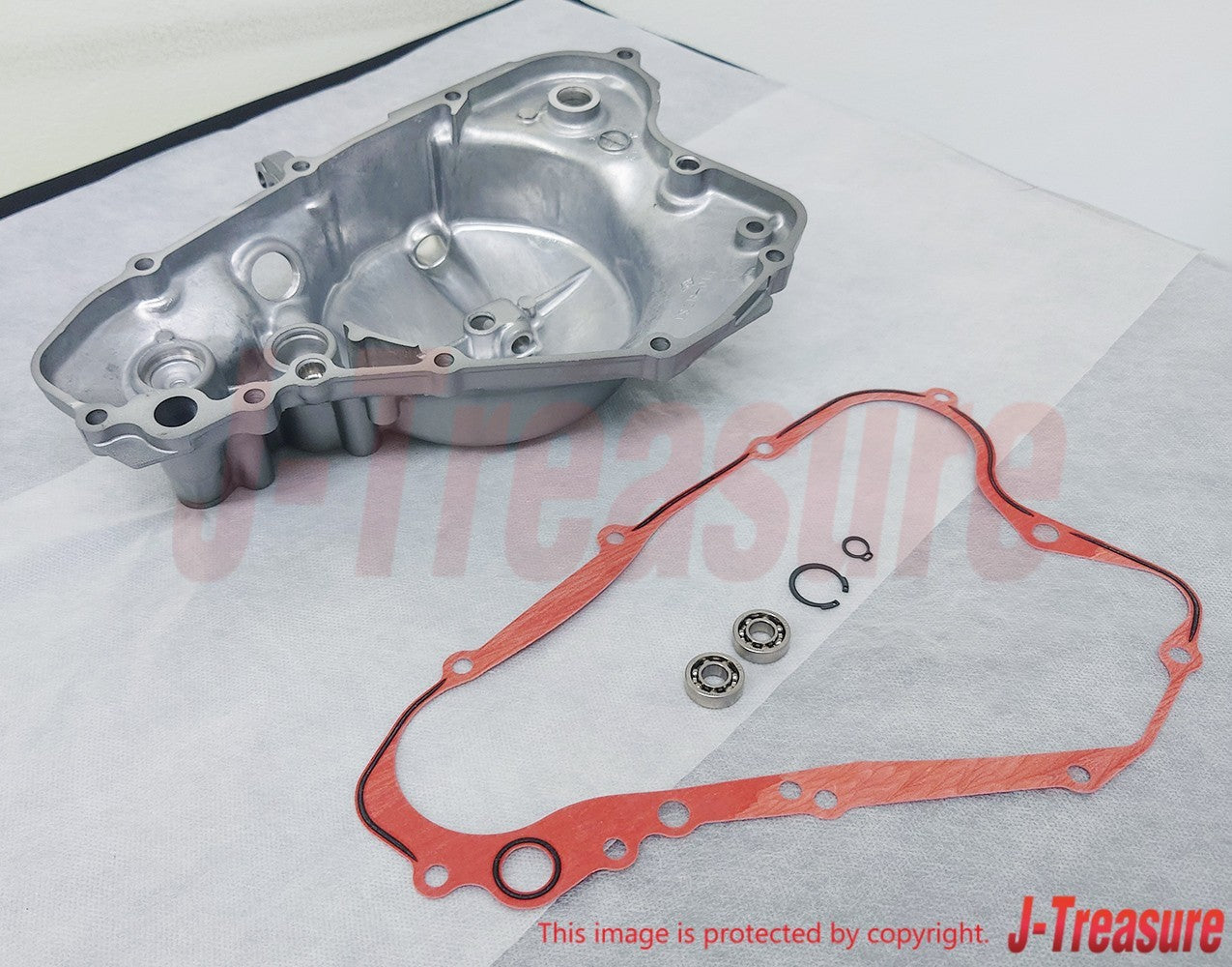 SUZUKI RM85 '02-23 Genuine Clutch Cover & Gasket & Circlip & Bearing(x2) Set
