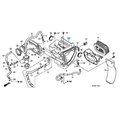 HONDA XR650L 1993-2009 2012-2025 Genuine Air Cleaner Housing & Seal Set OEM
