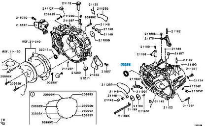 MITSUBISHI LANCER EVO X CZ4A 2008 10-15 Genuine Front T/M Diff Case Oil Seal