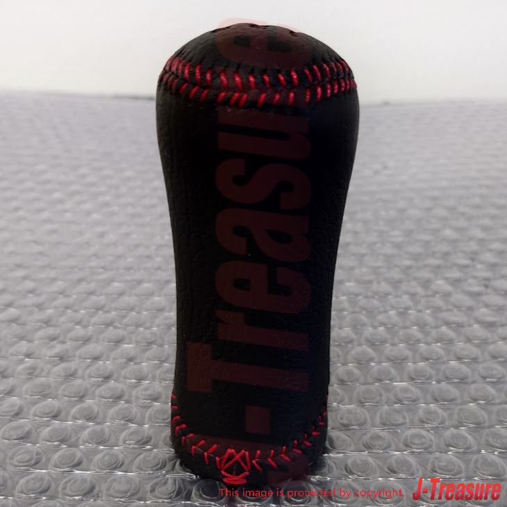 NISSAN FAIRLADY Z 300ZX Z32 Genuine Leather Gear Stick Shift Knob Red Stitch OEM