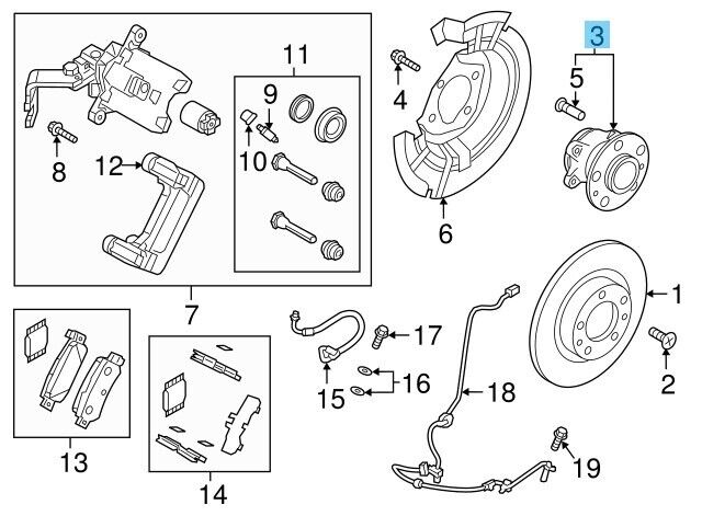 MAZDA CX-3 DK#FW 2016-2021 Genuine Rear Wheel Hub & bearing D10E-26-15X OEM