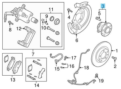 MAZDA CX-3 DK#FW 2016-2021 Genuine Rear Wheel Hub & bearing D10E-26-15X OEM