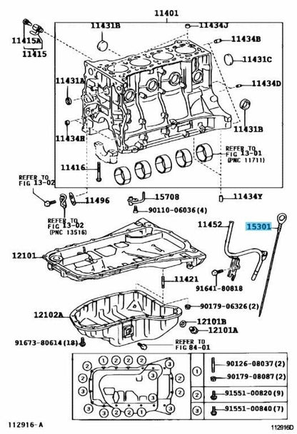 TOYOTA LAND CRUISER PRADO PICKUP Genuine Oil Level Gauge Sub-Assy 1530175011 OEM