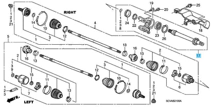 HONDA CR-V RD4 2002-2006 Genuine Half Shaft Assy (Automatic) 44500-SCV-A10 OEM