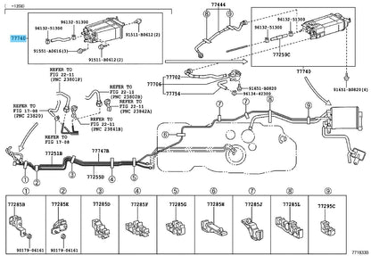 TOYOTA FJ CRUISER GSJ15 2011-2012 Genuine Charcoal Canister Assy 77740-35531 OEM