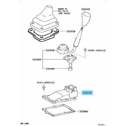 TOYOTA CROWN COMFORT Genuine Retainer Sub-Assy Control Shift Lever Floor Shift