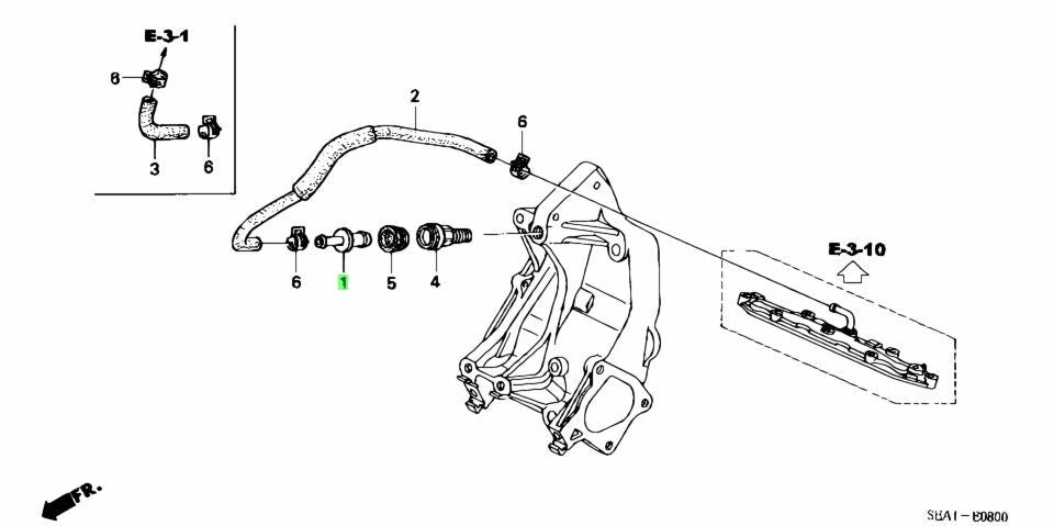 HONDA ACCORD CL# CM# 03-07 ODYSSEY RB# 03-08 Genuine PCV Valve 17130-RBB-003 OEM