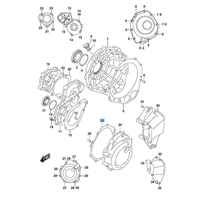 SUZUKI GSX-S1000 2017-2020 Genuine Magneto Cover & Magneto Cover Gasket Set OEM