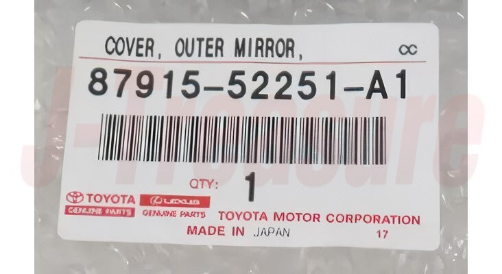 TOYOTA COROLLA ZRE212L 20-24 Genuine Outer Mirror Cover RH 87915-52251-A1 OEM