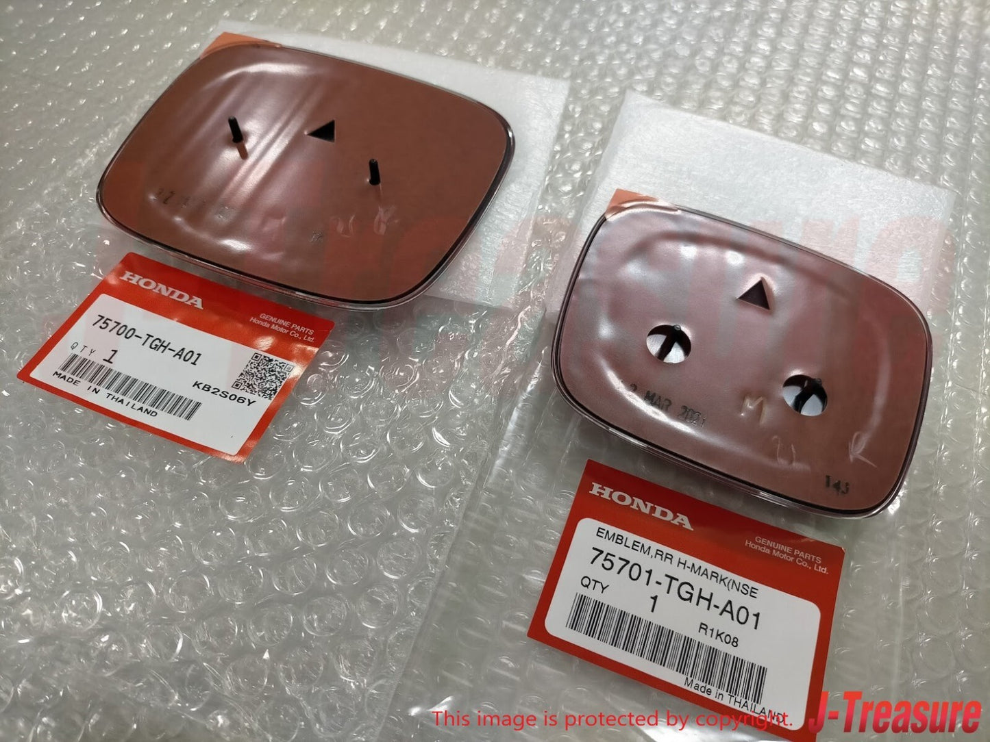 HONDA CIVIC TYPE-R FK8 2017-2019 Genuine Front & Rear Red "H" Emblem Set OEM