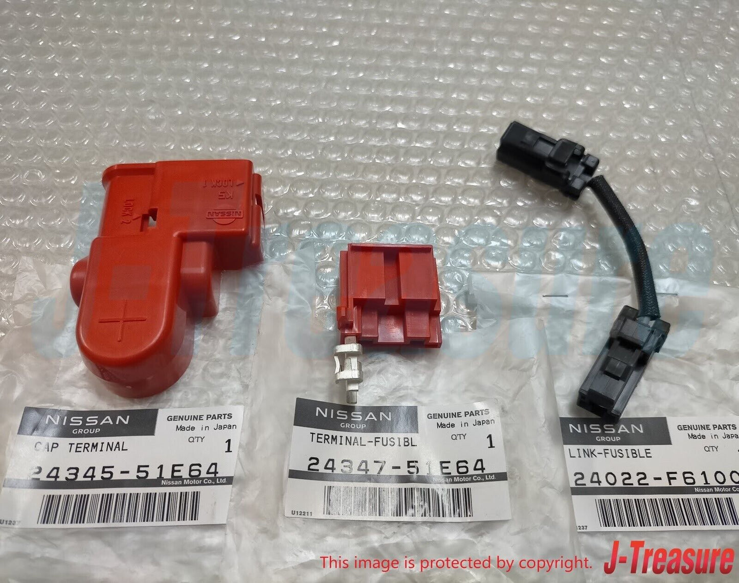 NISSAN SKYLINE BNR32 Genuine Cover Battery Terminal Fusible Cap Link Set OEM