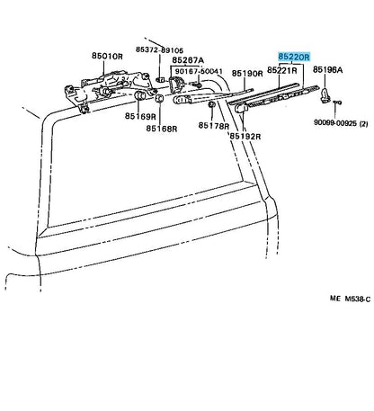 TOYOTA 4RUNNER LN130 RN130 85-95 Genuine Rear Wiper Blade Assy 85220-22461 OEM