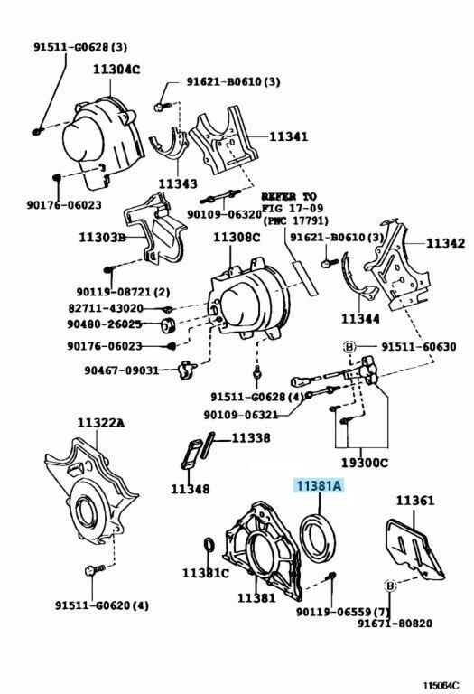 TOYOTA LEXUS OEM Crankshaft Seal 1GZ-FE 1UZ-FE 1UR-FSE 2UR-FSE 2UR-GSE 3UR-FE