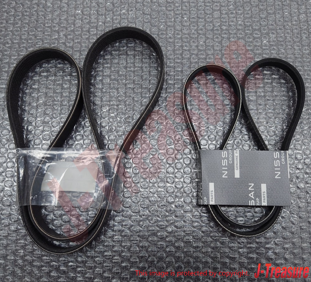 NISSAN 350Z Z33 2003-2007 Genuine Fan Alternator Belt & Compressor Belt Set OEM