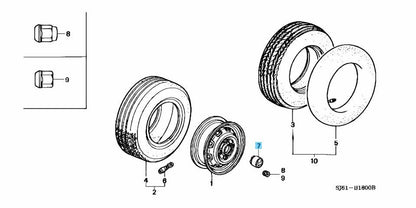 HONDA ACTY TRUCK 89-99 HA3 HA4 Genuine Wheel Center Hub Cap 44732-SJ6-000 x4 set