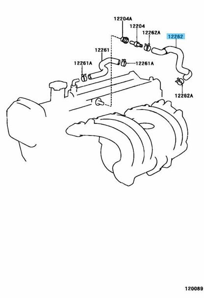 TOYOTA LEXUS IS300 JCE10 01-05 Genuine Ventilation Hose No.2 12262-46090 OEM