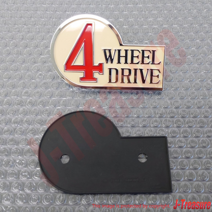 TOYOTA LAND CRUISER BJ40 FJ40 Genuine Rear "4WD" Emblem & Rear Plate Pad Set