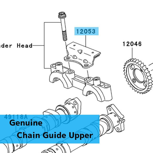 KAWASAKI NINJA ZX-10R ZX1000 '04-10 Genuine Chain Guide Upper 12053-0297 OEM