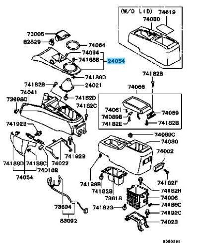 MITSUBISHI LANCER Evo 9 CT9A 00-01 Genuine M/T Gearshift Lever Panel MR631925