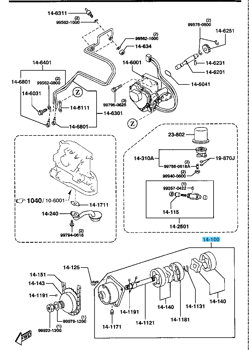 MAZDA RX-7 FD 93-95 COSMO 90-95 Genuine 13B 20B Engine Oil Pump NF01-14-100 OEM