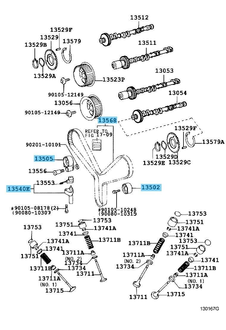 TOYOTA SEQUOIA '05-07 UCK45L Genuine Timing Belt & Water Pump Set OEM