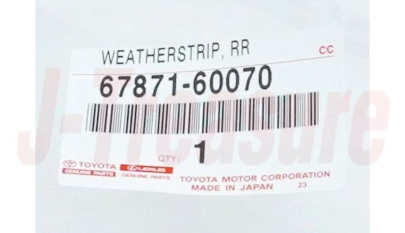 TOYOTA LAND CRUISER UZJ100 '98-02 Genuine Rear Door Weatherstrip RH & LH Set OEM2