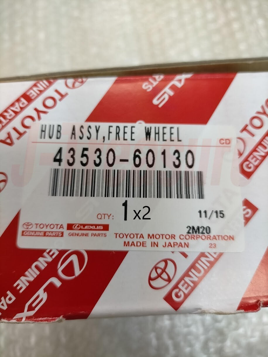 TOYOTA LAND CRUISER FZJ GRJ HDJ HZJ Genuine Free Wheel Hub 43530-60130 x2 Set