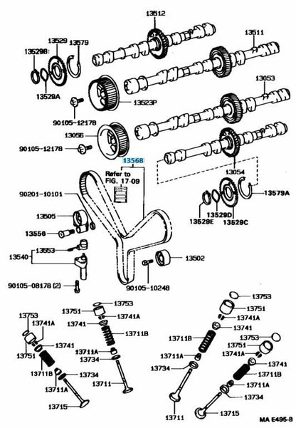 TOYOTA LEXUS 1UZ-FE(4.0L) 2UZ-FE(4.7L) 3UZ-FE(4.3L) Genuine Engine Timing Belt