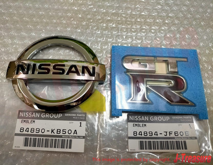 NISSAN GT-R R35 2011-2021 Genuine "NISSAN" & "GTR" Trunk Lid Emblem Set OEM