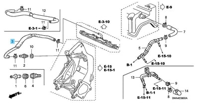 HONDA CR-V RE3 RE4 07-09 Acura TSX 04-08 Genuine PCV Tube Comp 17131-RAA-A00 OEM